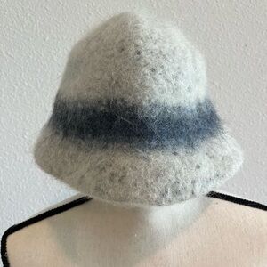 Women’s bucket hat, wool material, handmade, EUC